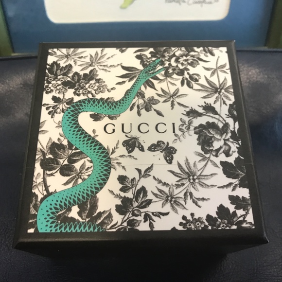 Gucci Silver and Red Blue Enamel Ring - Picture 8 of 9